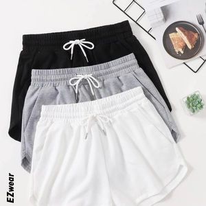 Shein EZwear Solid Drawstring Waist Shorts